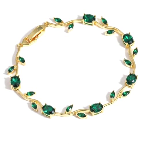 Image of finistra Tulip Bracelet for Women Stylish | Gold Plated Crystal Floral Jewellery | Adjustable Chain for Women & Girls Stylish | Elegant Tulip Bracelet for Women, Party & Daily Wear Accessory