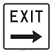 Brady 94183, 18" x 18" Aluminum Exit Sign, Black on White, Pack of 4 pcs