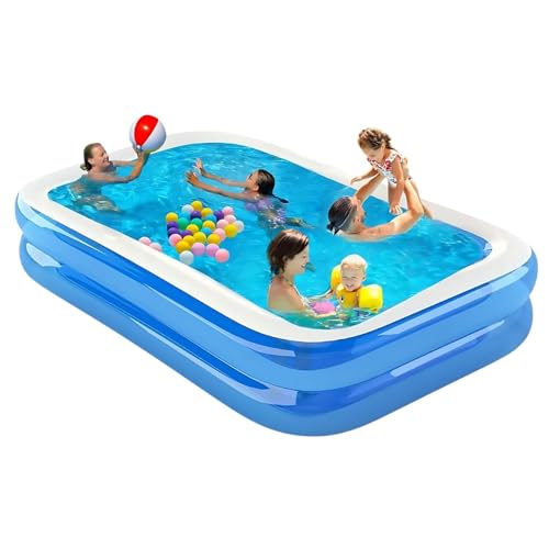 SALUD 360° | Alberca Inflable Familiar 210 x 150 x 60 cm Piscina Rectangular para Niños y Adultos, PVC Resistente, Fácil...