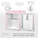 Cooluli Curve 1.7 cu ft Mini Fridge - Small Refrigerator for Bedroom, Office, College Dorm Room - Smart Temperature Control (Pink, 1.7 cu.ft)
