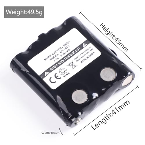 2x Ni-MH PONDWAY 4,8V 800mAh Ersatz Akku Batterien für Motorola IXNN4002B PMR Funkgeräte TLKR Talkabout XT180 TLKR T80 Extreme T81 T61 T60 T50