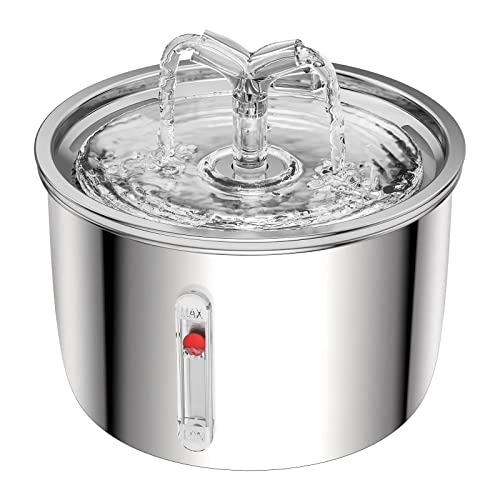 Fuente de agua para gatos acero inoxidable 2L