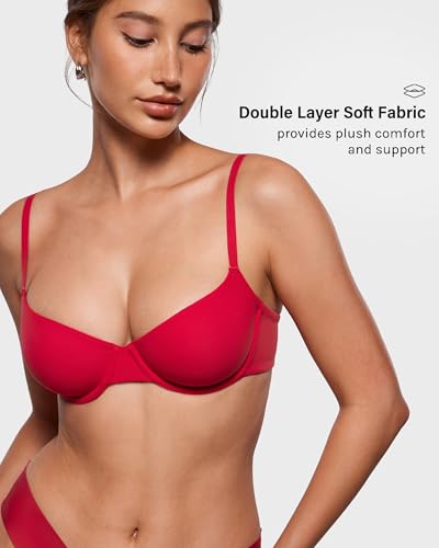 Image of INLYRIC Women's Unlined Balconette Bra Demi Underwire