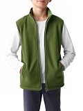 Haloumoning Boys Polar Fleece Vest Kids Full-Zip Lightweight Sleeveless Jacket Christmas Vest Warm Outwear 5-14 Years