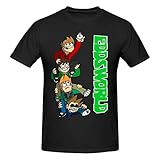 Anime Manga Eddsworld T Shirt Men's Summer O-Neck Tops Cotton Casual Short Sleeve Tshirt Large Black