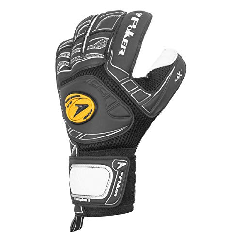 Luva Goleiro Poker Champion 5 Preto Profissional