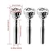Biaungdo Trumpet Mouthpiece 7C 5C 3C, 3 Pcs Brass Material Silver Plated Trumpet Mouthpiece Set for Professional Players, Beginner