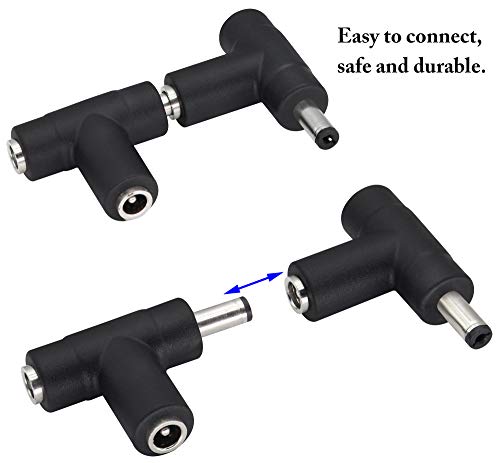 zdyCGTime Ângulo de 90 graus DC 5521 conector fêmea para macho e fêmea adaptador CC multifuncional c