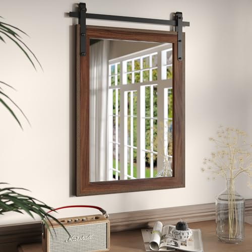 ROOMTEC-Farmhouse-Bathroom-Mirror-2230-inch-Barn-Door-Mirror-Rustic-Wall-Mirror-Wood-Frame-Mirror-for-Bathroom-Entryway ROOMTEC Farmhouse Bathroom Mirror 2230 inch Barn Door Mirror Rustic Wall Mirror Wood Frame Mirror for Bathroom Entryway