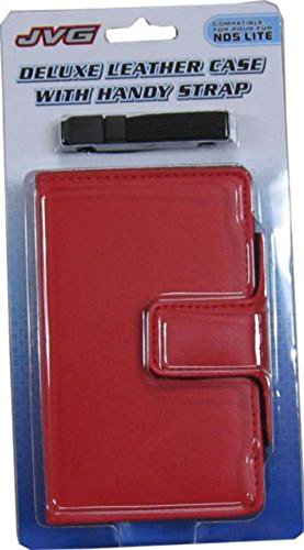 3rd Party Deluxe Leather Case with Handy Strap For NDS Lite - Red - Nintendo DS;