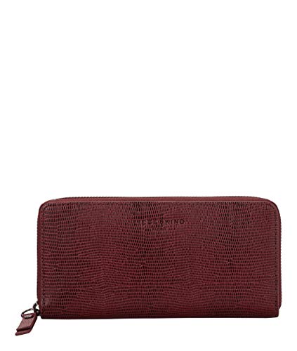 Liebeskind Berlin Lizard SLG-Gigi Wallet Large, Accesorio de Viaje-Billetera para Mujer, Red Wine, 19.5x9.5x2 cm