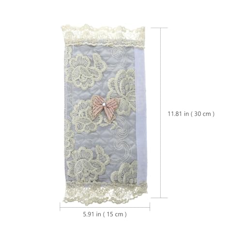 GAROZATION 2stücke Kühlschrank Griffabdeckung Aus Spitze Schutz Für Doppel-türgriffe Schmutz Und Fingerabdruckschutz Einfach Anzubringen Elegantes Design