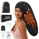 Heat Cap for Deep Conditioning, Hair Steamer for Natural Hair Home Use w/10-level Heats Up Quickly, Thermal Steam Cap for Home Hair Treatment