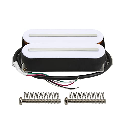 FLEOR Hot Dual Rail Humbucker Pickups Ceramic Electric Guitar Neck Pickup Humbucker, White