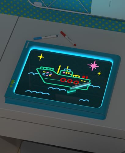 Discovery Glow Easel Art Station for Kids - Dual-Sided Light Board - Image 3