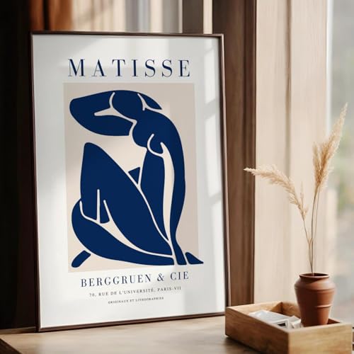 Matisse affiche personnages bleus pour habiller un grand mur vide salon