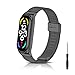 Produktbild KeeFos Armband Kompatibel mit Xiaomi Mi Band 7/Xiaomi Smart Band 7, Mesh Gewebe Edelstahl Herren&Damen Metall Uhrenarmband Ersatzband für Xiaomi Mi Band 7/Xiaomi Smart Band 7 - Schwarz