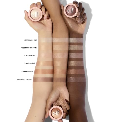 Image of e.l.f. Halo Glow Silky Powder Highlighter, Long-Lasting Luminous Face Finish, Cake-Resistant With Micro-Shimmer, Vegan & Cruelty-Free, Soft Pearl Era