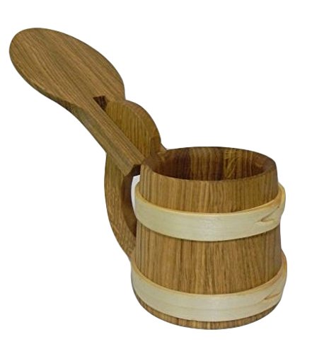 Wooden World - Jarra de cerveza de madera de roble, jarra con tapa, regalo muy sólido para el día del padre para hombres, 500 ML, 1 pinta - M06