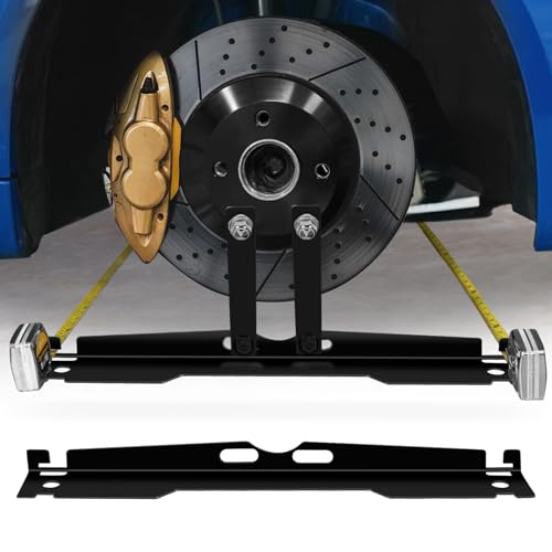 XIEKRAB Upgraded Heavy-Duty Steel Wheel Alignment Tool Kit Collapsible Toe Alignment Tool Plates for Car/Trucks/SUVs Enhanced Compatibility 2 Tool Plate 2 Tape Measures.