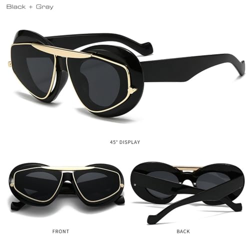 Lunettes de soleil œil de chat rétro avec verres de protection UV400 - 4