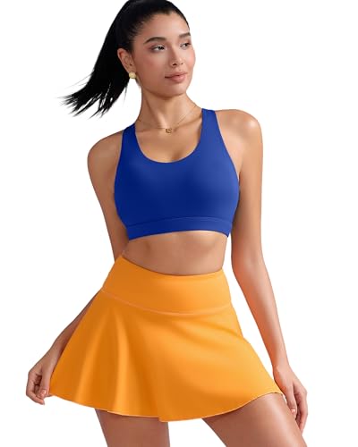 Image of RUNNING GIRL Sports Bras for Women,Padded Strappy Sports Bras Criss-Cross Back Medium Support Sports Bras with Removable Cups