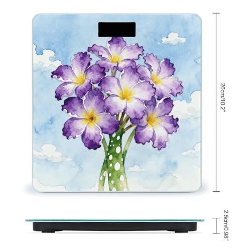 Báscula Digital para Baño Tropical Flowers Precisa y Estable miniatura 2