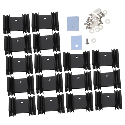 Balacoo Electronics Cooling Kit 40pcs To-220 Aluminum Heat Sinks Heat Sink Block Random