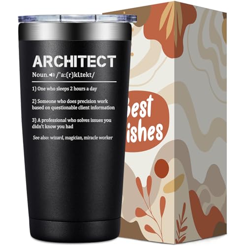 SpenMeta Architect Architecture Gifts for Christmas, Birthday - Cool Architect Gifts for Student, Men Women. 20 Oz Architecture Tumbler Cup