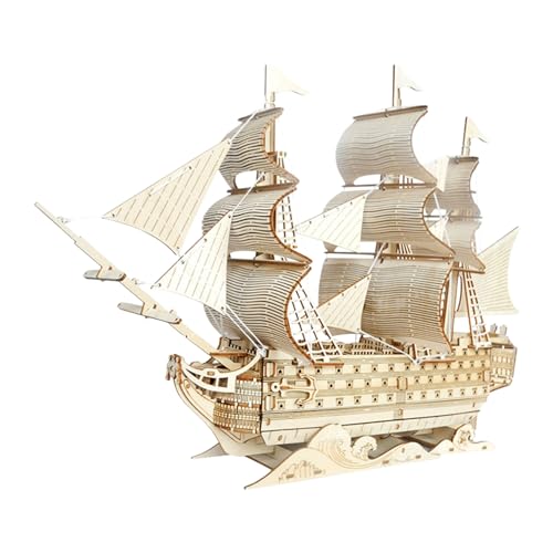 Maquette de bateau en bois puzzles pour adultes modèle de voilier decoration