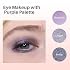 FV Natural Finish Eyeshadow Palette, 4 Matte & Metallic High Pigment Shades, Long-Lasting Eye Shadow Palette Makeup, Crease-Proof, Blendable Eye Makeup (Purple)