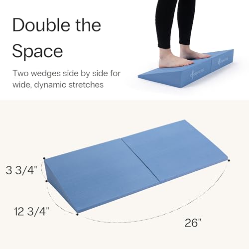 StrongTek XL Foam Yoga Wedge Blocks, Black, Set of 2, 16.5° Incline, 13" × 12.75" × 3.75", for Yoga, Stretching, Squats & Physical Therapy by StrongTek - Image 3