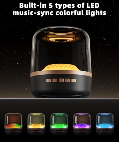 image for QAOYDOO Bluetooth Speaker with HD Sound and Lights, Portable Wireless,