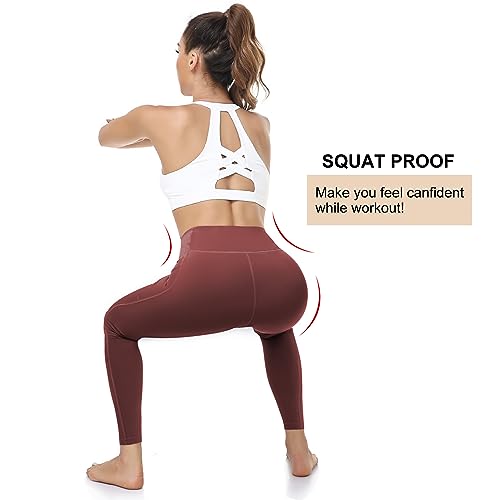 RIMLESS 7 Women's Leggings with Pockets High Waist Cotton Yoga Pants Workout Running Athletic Capris4