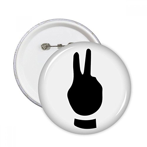 Badge rond Silhouette Deux Gestes L - Insigne imprimé multicolore pour customiser les vêtements