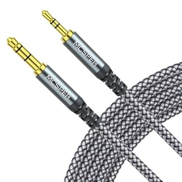 Pacote com 2 cabos de áudio auxiliar de 3,5 mm a 2,5 mm (5 pés), cabo de áudio de substituição compatível com SoundTrue Soundlink Bose 700 QuietComfort QC45 QC35II QC35 QC25 fones de ouvido com cancelamento de ruído, NC700 On-Ear 2 (cinza)