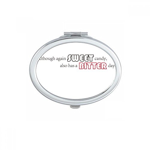 Miroir compact portable ovale de maquillage à double réflexion nette - 2