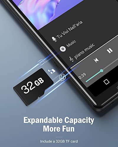 Agptek 40Gb Mp3 Player With Bluetooth And Wifi, 4" Full Touch Screen Mp4 Player With Spotify, Android Online Music Player With Speaker, Fm Radio, Expandable Up To 32Gb #TOP4