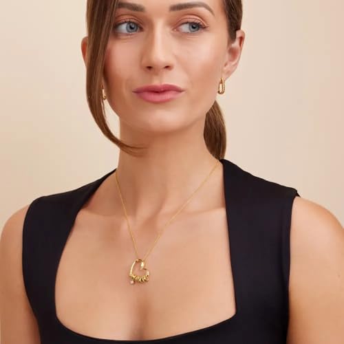 Personalized Delina Family Necklace with Engraved Beads - Diamond Option - Custom Jewelry for Her, Women, mom - Dainty Gift for Mother's Day, Birthday2