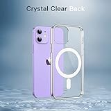 JETech Magnetic Case for iPhone 12/12 Pro 6.1-Inch Compatible with MagSafe Wireless Charging, Shockproof Phone Bumper Cover, Anti-Scratch Clear Back (Clear) - Image 5