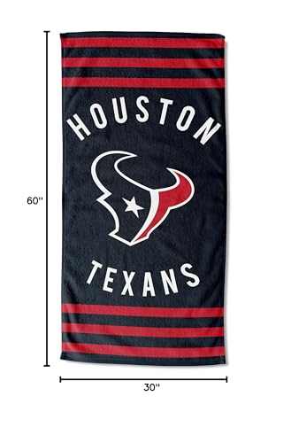 Image of Northwest NFL Houston Texans Unisex-Adult Beach Towel, 30 inch x 60 inch, Stripes