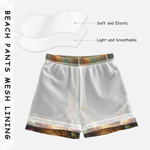 Cactus Desert Flowers Boys Swim Trunks Quick Dry Toddler Swimsuit Boy Bathing Suits Swimwear Board Shorts S4