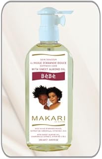Makari Softness Care Baby Oil with Sweet Almond, Chamomile & Vitamins C & E, Hypoallergenic & Paraben-Free, Ideal for All Skin Types, Formulated for Sensitive and Delicate Newborn Skin
