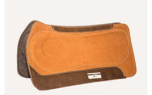 Downunder Horsemanship PRS Pad Suede Leather Top Felt Bottom (Toast)