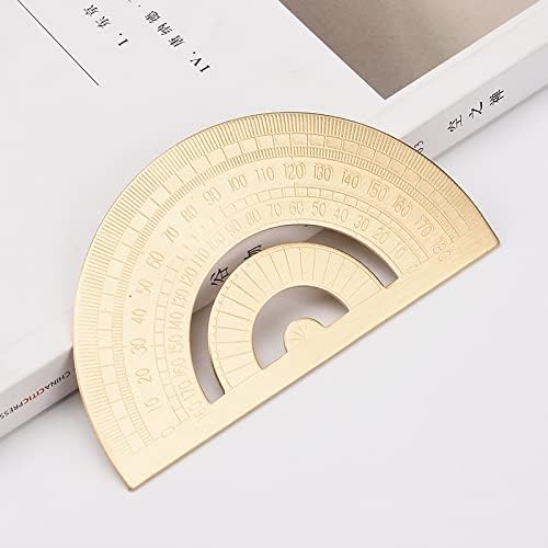 CENPEK Stationery for 3 Different Use Extremely Thick Super Durable Straightedge Protractor Set Square Brass Triangle Ruler Stationery Math Geometry Gift - Image 4