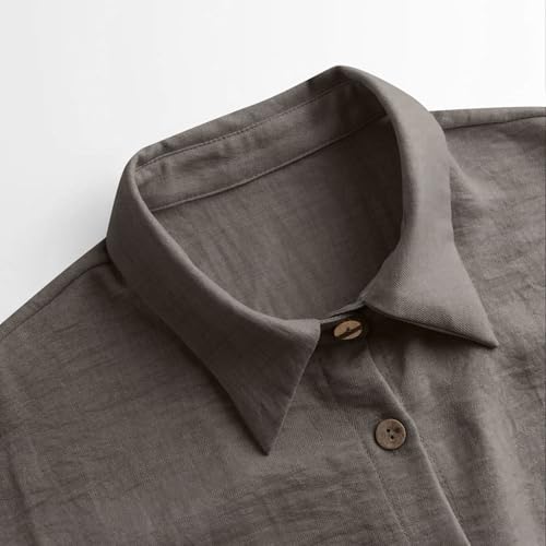 Women's 2 Piece Holiday Set Loose Button Up Cardigan Long Sleeved Top Wide Leg Pants Suit Set Solid Casual3