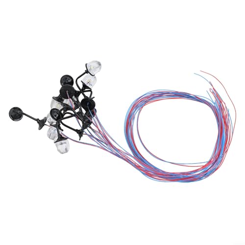 10PCS Wall Light Models HO Scale Railway Model, 1:87 HO Scale 20mA, 3V LED Lamppost Lamps Wall Lights Garden Street Light for Miniatures Garden Yard Landscape Decoration