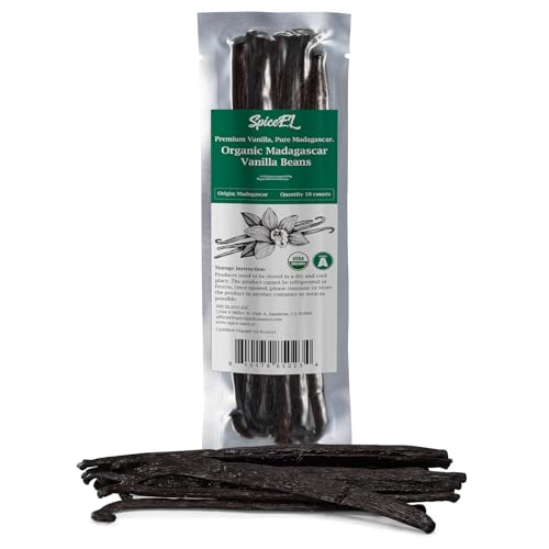 SPICEEL Organic Madagascar Vanilla Beans Grade A Vanilla Pods for...