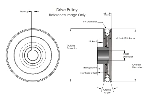 Phoenix Mfg. V-Groove Drive Pulley, 2'' Diameter, 5/8" Bore, Die Cast #TOP5