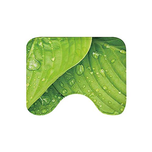 Haodasi 3-Teiliges Badematten Set - Verdicken Sie wasserabsorbierendes Blatt-Druck-3d Nicht Beleg-Feder-Kleines großes… – Bild 4